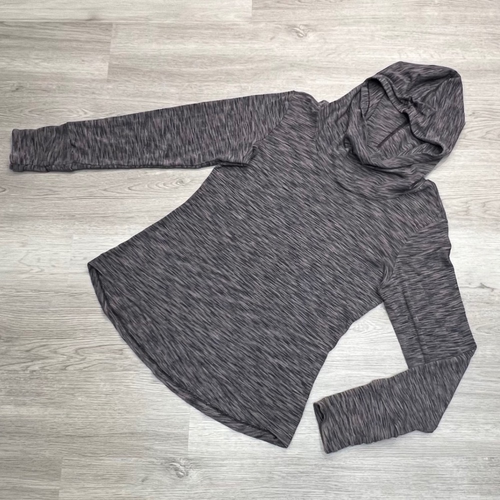 Columbia Long Sleeve Hoodie Size Large Heathered Gray Athleisure Top